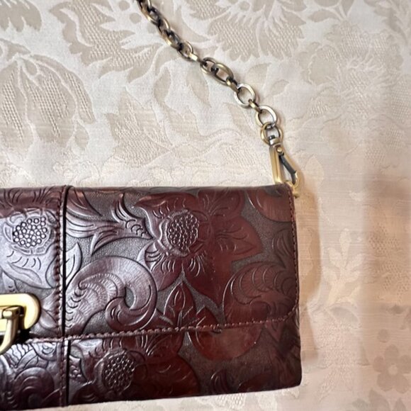 Nine West Tooled Leather Clutch / Shoulder Bag – 2-Way Style - Picture 12 of 13